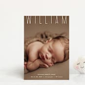 "Skyline" - Birth Announcements in Pearl by Sara Hicks Malone - Front