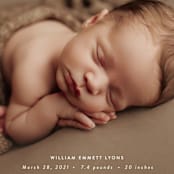 "Skyline" - Birth Announcements in Pearl by Sara Hicks Malone - Detail