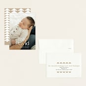 "Stacked Name" - Birth Announcements in Cloud by Alethea and Ruth - Assembled