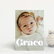 "name" - Birth Announcements in Pearl by Lori Wemple - Front