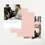 "Sweet scallop" - Birth Announcements in Rose by Robert and Stella - Back of Card Options
