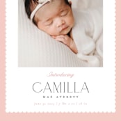 "Sweet scallop" - Birth Announcements in Rose by Robert and Stella - Detail