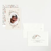 "Wildflower" - Birth Announcements in Eggshell by Itsy Belle Studio - Assembled