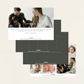"Overlap" - Birth Announcements in Stone by Brianne Larsen - Back of Card Options