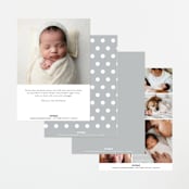 "simply ours" - Birth Announcements in Powder by Sara Hicks Malone - Back of Card Options