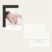 "Marlow" - Birth Announcements in Graphite by Megan Cash - Assembled