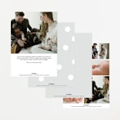 "Modern Vintage" - Birth Announcements in Ghost by Lea Delaveris - Back of Card Options