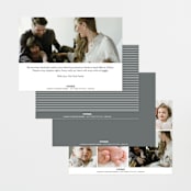 "Twin & Twin" - Birth Announcements in Snow by Lauren Chism - Back of Card Options