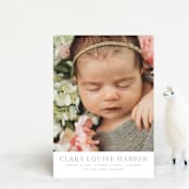 "Canvas" - Birth Announcements in Moon by Megan Davis - Front
