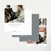 "Canvas" - Birth Announcements in Moon by Megan Davis - Back of Card Options