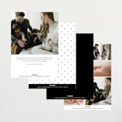 "Simple Statement" - Birth Announcements in Onyx by Erica Krystek - Back of Card Options