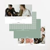 "Signature" - Birth Announcements in Sage by Ashley Rosenbaum - Back of Card Options