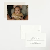 "Modern Meet" - Birth Announcements in Linen by Erica Krystek - Assembled