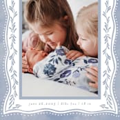 "Baby Frame" - Birth Announcements in Cornflower by Chris Griffith - Detail