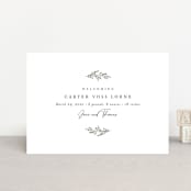 "Understated" - Birth Announcements in Lily by Sara Hicks Malone - Front