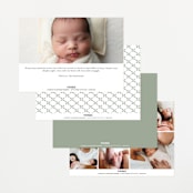 "Understated" - Birth Announcements in Lily by Sara Hicks Malone - Back of Card Options