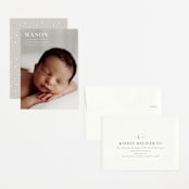 "simply named" - Birth Announcements in Snow by Sarah Curry - Assembled