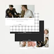 "Refined" - Birth Announcements in Powder by Melissa Egan of Pistols - Back of Card Options
