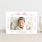"Bow" - Birth Announcements in Poppy by Olivia Kanaley Inman - Front