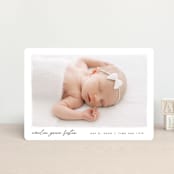 "Edgy" - Birth Announcements in Snow by Pixel and Hank - Front