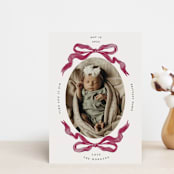 "Gibson" - Birth Announcements in Berry by Pati Cascino - Front