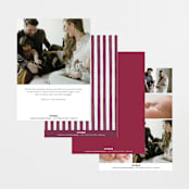 "Gibson" - Birth Announcements in Berry by Pati Cascino - Back of Card Options
