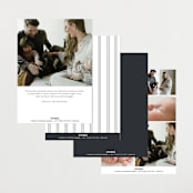 "Classy frame" - Birth Announcements in Cotton by Stacey Meacham - Back of Card Options