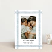 "Beach Linen" - Birth Announcements in Cloud by Kelly Schmidt - Front