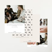 "Elegant Bow Holiday" - Birth Announcements in Charcoal by Chelsea Petaja - Back of Card Options