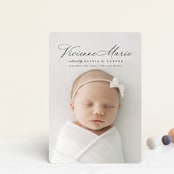 "Enchanted Love" - Birth Announcements in Noir by Ashlee Townsend - Front
