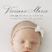 "Enchanted Love" - Birth Announcements in Noir by Ashlee Townsend - Detail