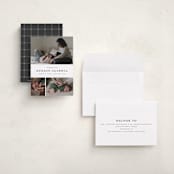 "Quartzite" - Birth Announcements in Noir by Wildfield Paper Co - Assembled