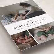 "Quartzite" - Birth Announcements in Noir by Wildfield Paper Co - Detail
