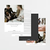 "Written Out" - Birth Announcements in Coal by Carolyn Nicks - Back of Card Options