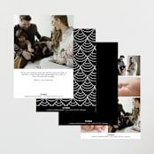 "Clean Lines" - Birth Announcements in Blackboard by Amy Payne - Back of Card Options