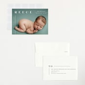 "Tiny Sophisticated" - Birth Announcements in Cotton by Carolyn MacLaren - Assembled