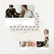 "Elegant Bow Holiday" - Birth Announcements in Charcoal by Chelsea Petaja - Back of Card Options