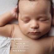 "certified cute" - Birth Announcements in Snow by Sara Hicks Malone - Detail