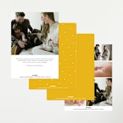 "Blanket" - Birth Announcements in Bee by Lea Delaveris - Back of Card Options