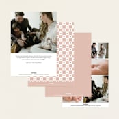 "Heart" - Birth Announcements in Blush by Pixel and Hank - Back of Card Options