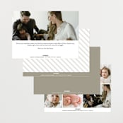 "Sweetest Name" - Birth Announcements in Latte by Jessica Williams - Back of Card Options
