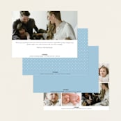 "Meet Charley" - Birth Announcements in Sky Blue by Hooray Creative - Back of Card Options