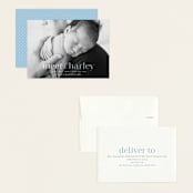 "Meet Charley" - Birth Announcements in Sky Blue by Hooray Creative - Assembled