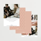 "Our whole heart" - Birth Announcements in Rose by Stacey Meacham - Back of Card Options