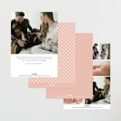 "Elegance" - Birth Announcements in Peony by Pixel and Hank - Back of Card Options