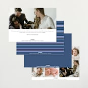 "Simple name" - Birth Announcements in Cobalt by Stacey Meacham - Back of Card Options