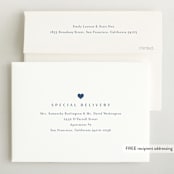 "Simple name" - Birth Announcements in Cobalt by Stacey Meacham - FREE Recipient Addressing