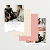 "love in a grid" - Birth Announcements in Snow by Bramble Studio - Back of Card Options