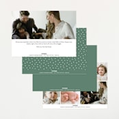 "Squiggle" - Birth Announcements in Moss by Kelly Watkins - Back of Card Options