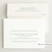 "Squiggle" - Birth Announcements in Moss by Kelly Watkins - FREE Recipient Addressing